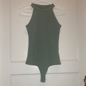 Sage Green Ribbed Bodysuit